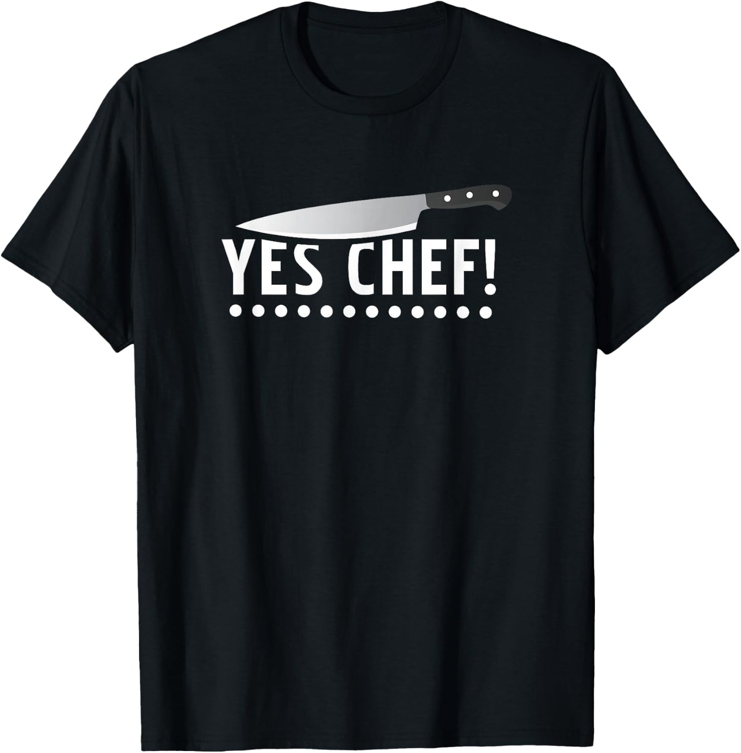 Yes Chef Cooking Funny , Black T-Shirt - T-Shirt | Black
