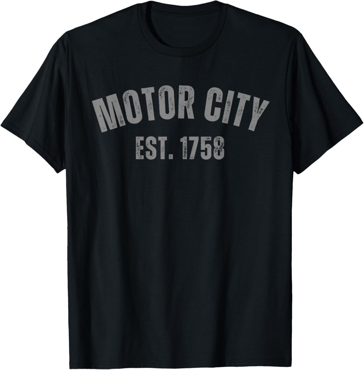 Motor City Est. 1701 Vintage Distressed Detroit T-Shirt - T-Shirt | Black