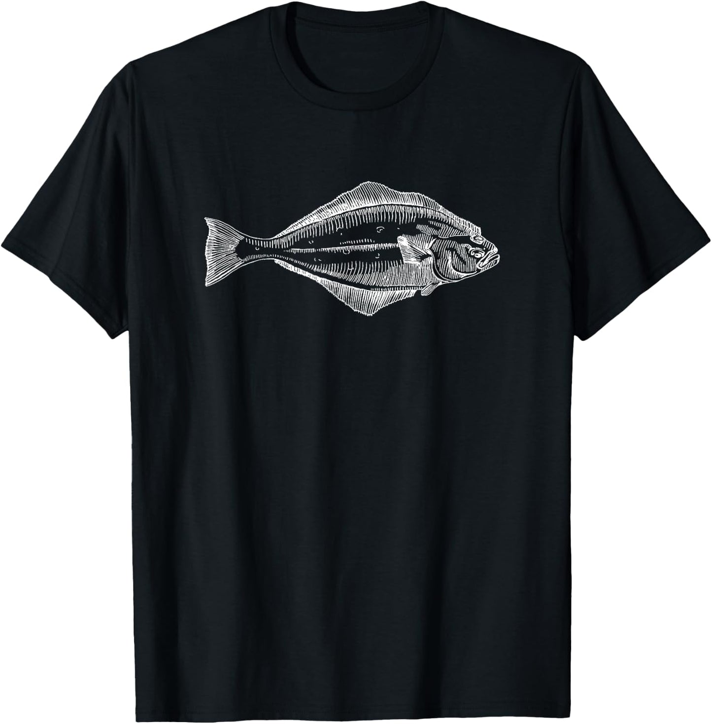 Halibut Fish Fisherman Gift T-Shirt - T-Shirt | Black