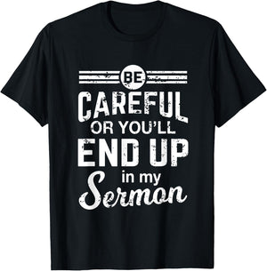 Funny Minister Shirt Pastor Appreciation Gift Sermon T-Shirt - T-Shirt | Black