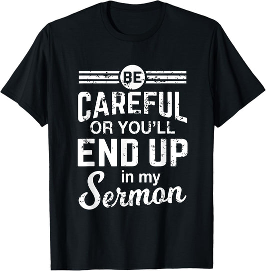Funny Minister Shirt Pastor Appreciation Gift Sermon T-Shirt - T-Shirt | Black