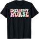 groovy ER Nurse Emergency Nurse School women nursing Room T-Shirt - T-Shirt | Black
