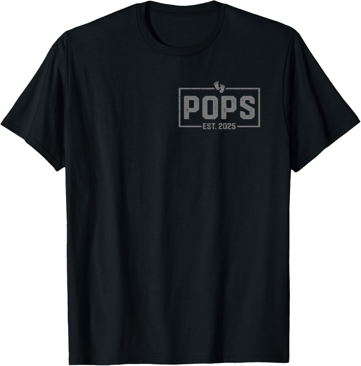 Pops Est 2025 Promoted To Pops 2025 New Pops T-Shirt - T-Shirt | Black