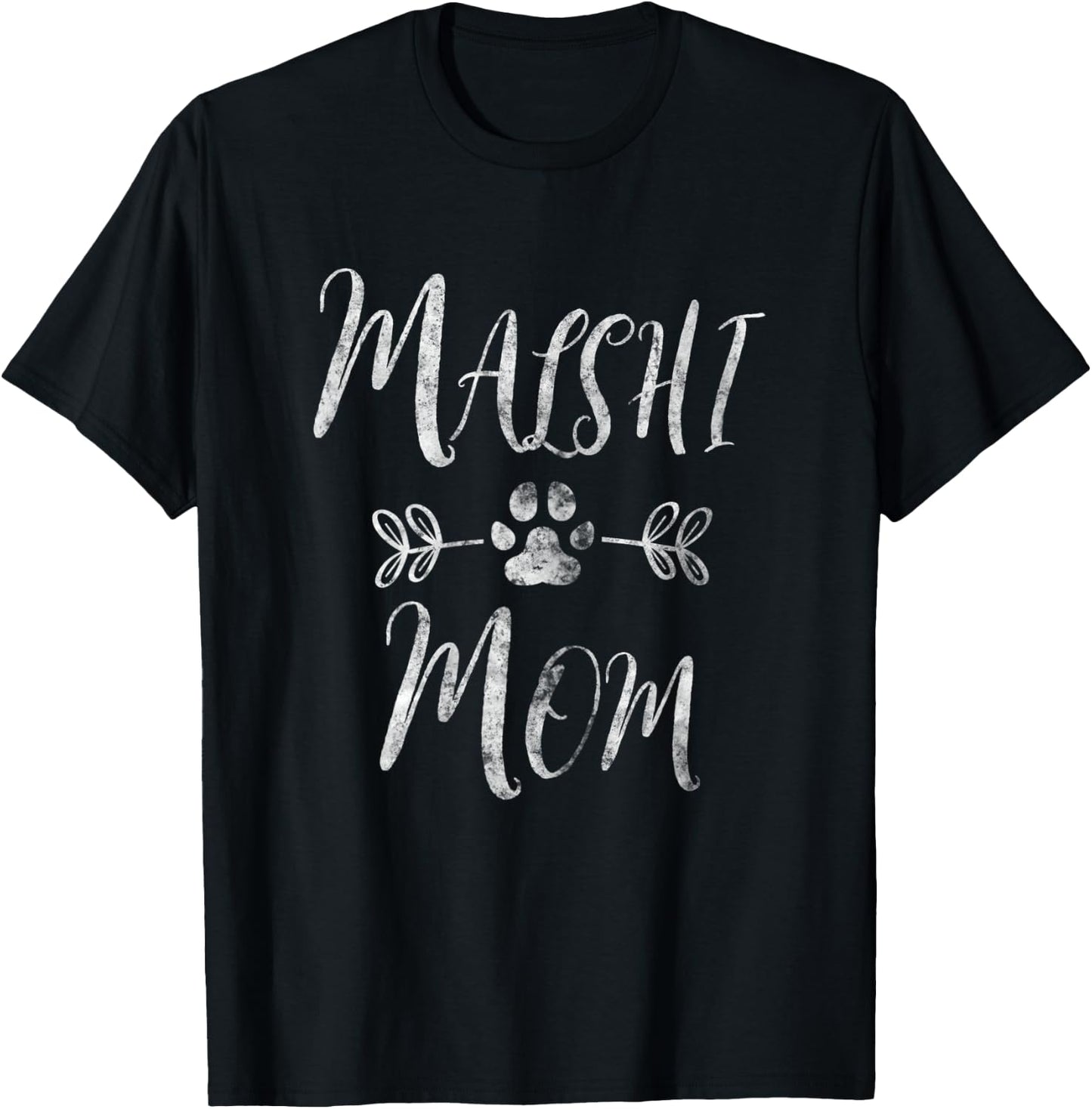 Malshi Mom Shirt Mal-Shi Lover Owner Malt-Tzu Dog Mom Women T-Shirt - T-Shirt | Black
