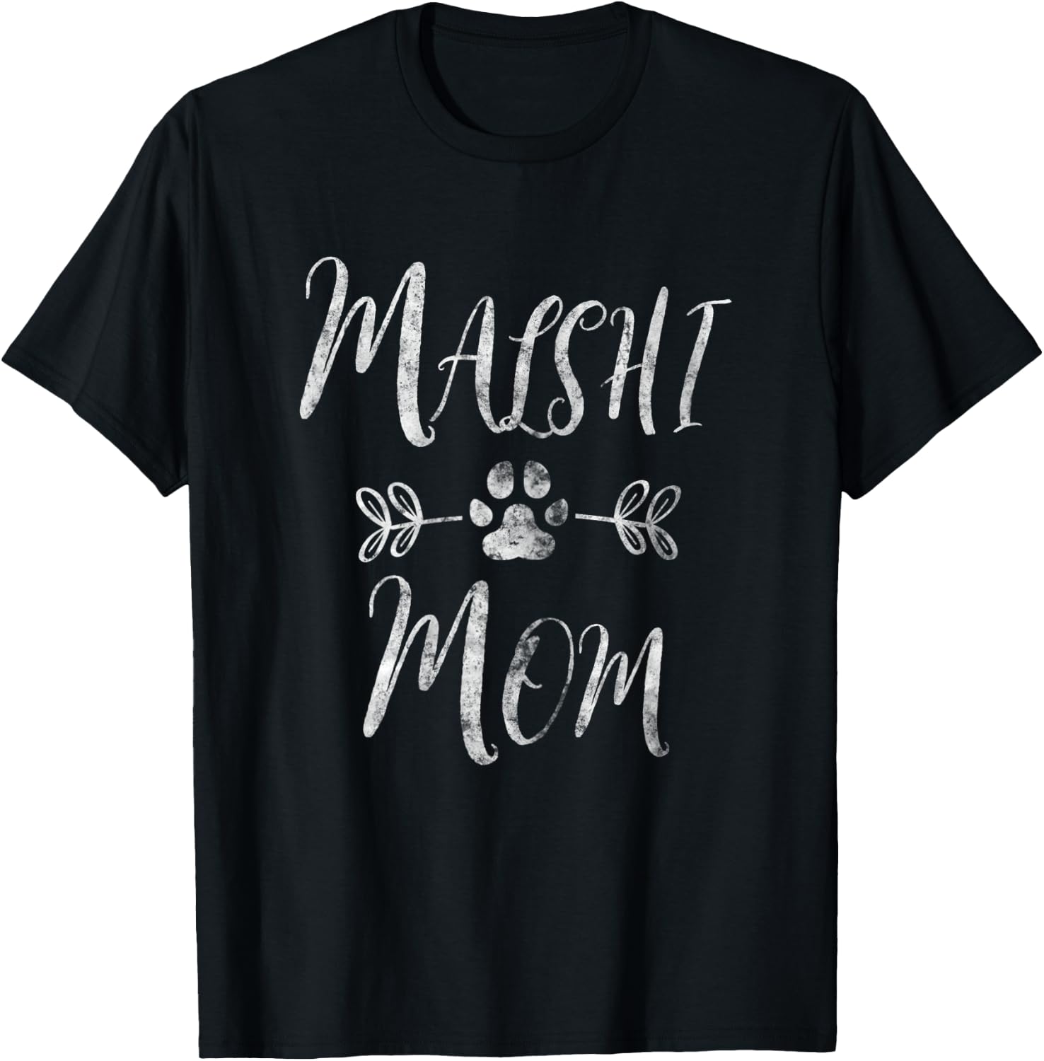 Malshi Mom Shirt Mal-Shi Lover Owner Malt-Tzu Dog Mom Women T-Shirt - T-Shirt | Black