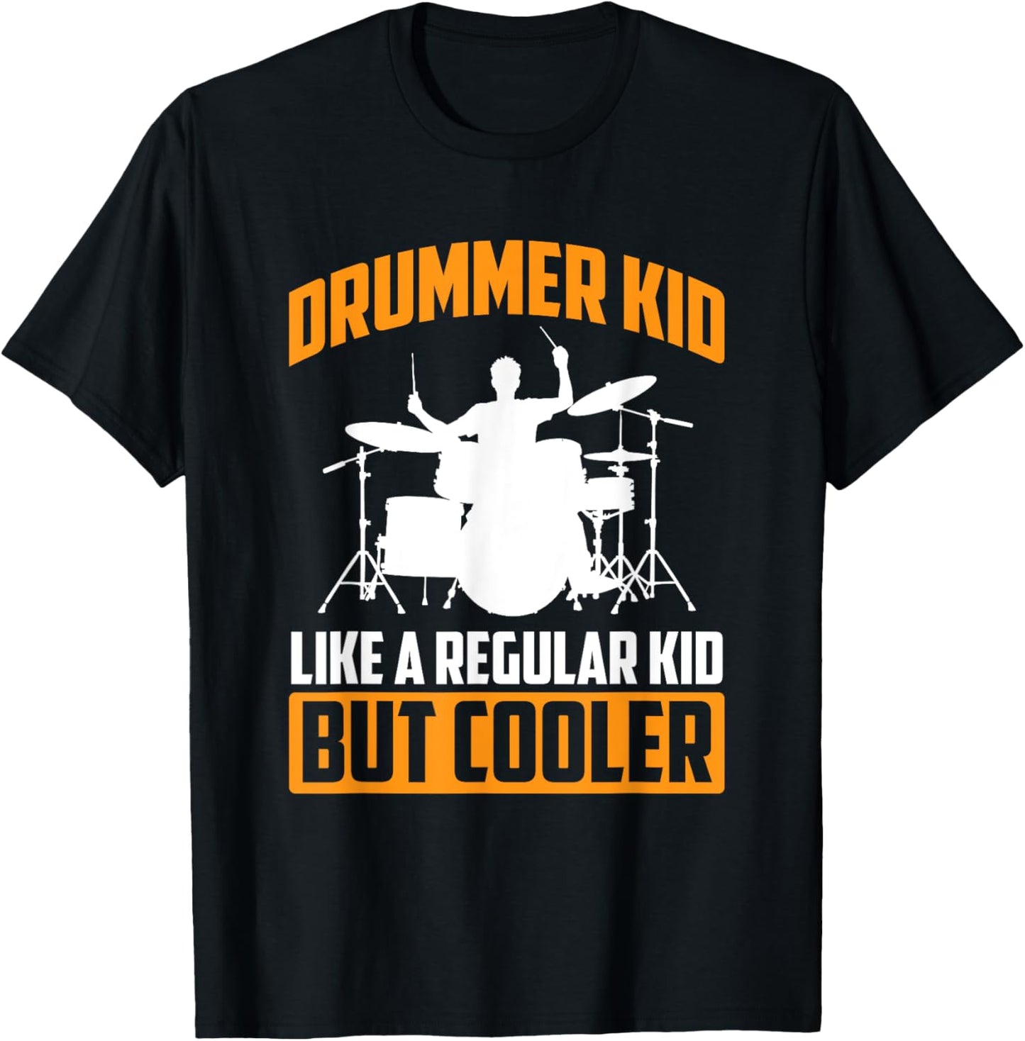 Drummer Kid Drumming Percussionist Drums Kids Boys Retro T-Shirt - T-Shirt | Black
