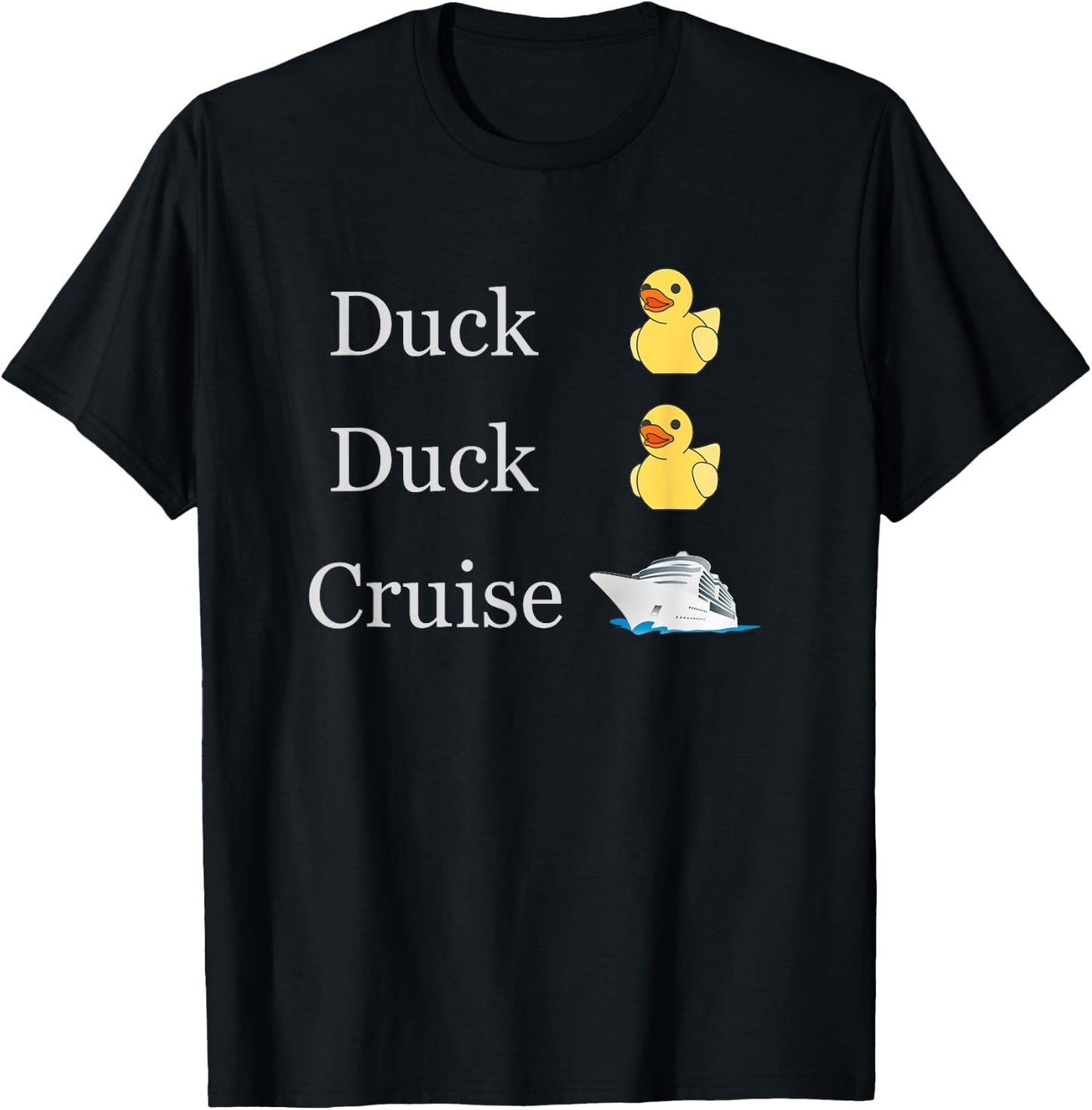 Duck Duck Cruise Cruising Ducks fun family matching T-Shirt - T-Shirt | Black
