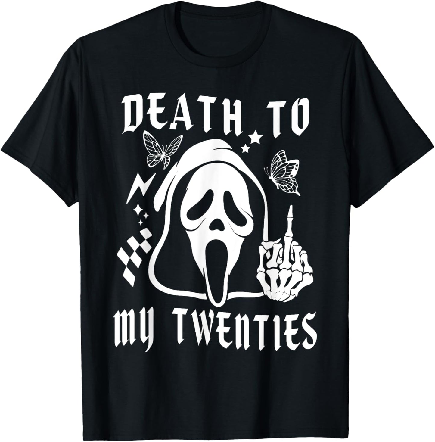 Death To My Twenties Funny R.I.P 20s, 30th Birthday Skeleton T-Shirt - T-Shirt | Black