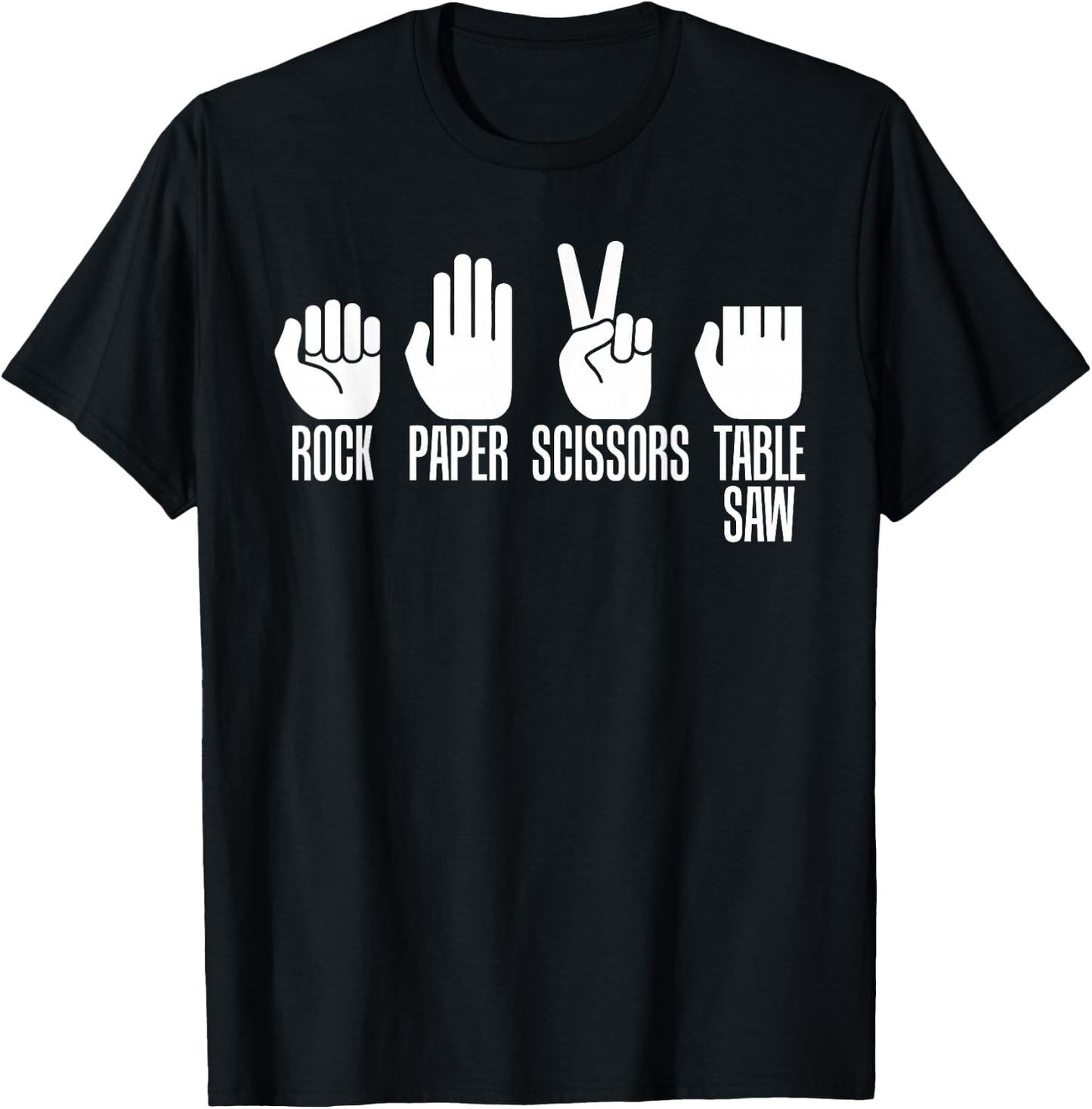 Carpenters Rock Paper Scissor Table Saw Fathers Day T-Shirt - T-Shirt | Black