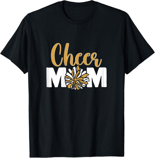 Cheer Mom Cheerleading Mother of Cheerleader Cheer Mom T-Shirt - T-Shirt | Black