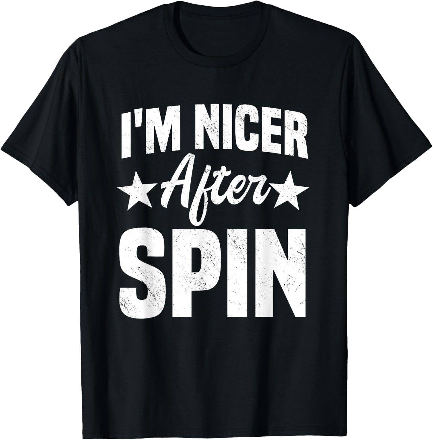 Indoor Cycling Instructor Stationary Bike Nicer After Spin T-Shirt - T-Shirt | Black
