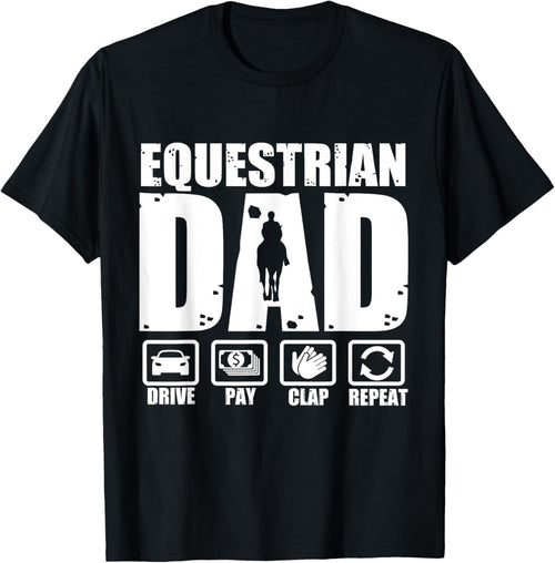 Funny Equestrian Dad Horse Rider Father Humor Fathers Day