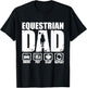 Funny Equestrian Dad Horse Rider Father Humor Fathers Day T-Shirt - T-Shirt | Black