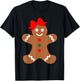 Gingerbread Man Christmas Cookie Baking Holiday Men Women T-Shirt - T-Shirt | Black