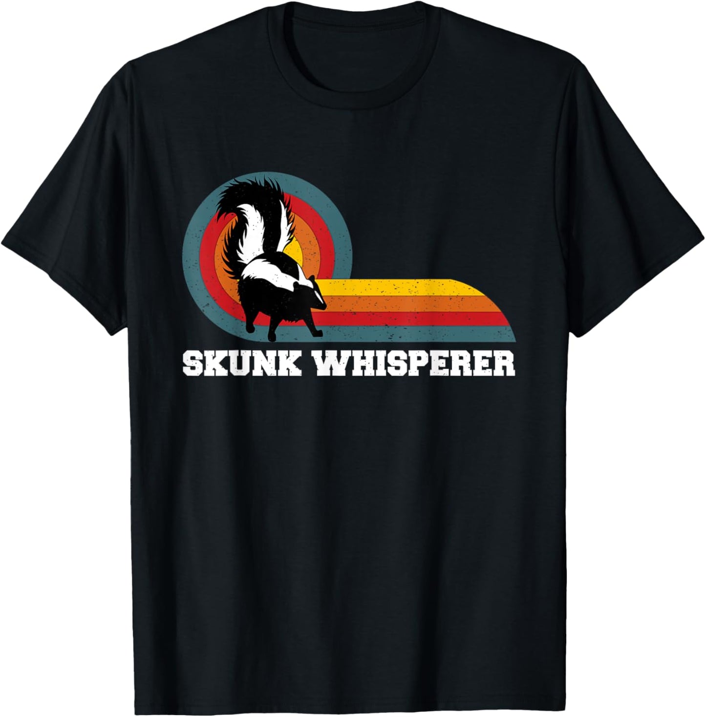 Skunk Whisperer | Funny Pet Skunks T-Shirt - T-Shirt | Black