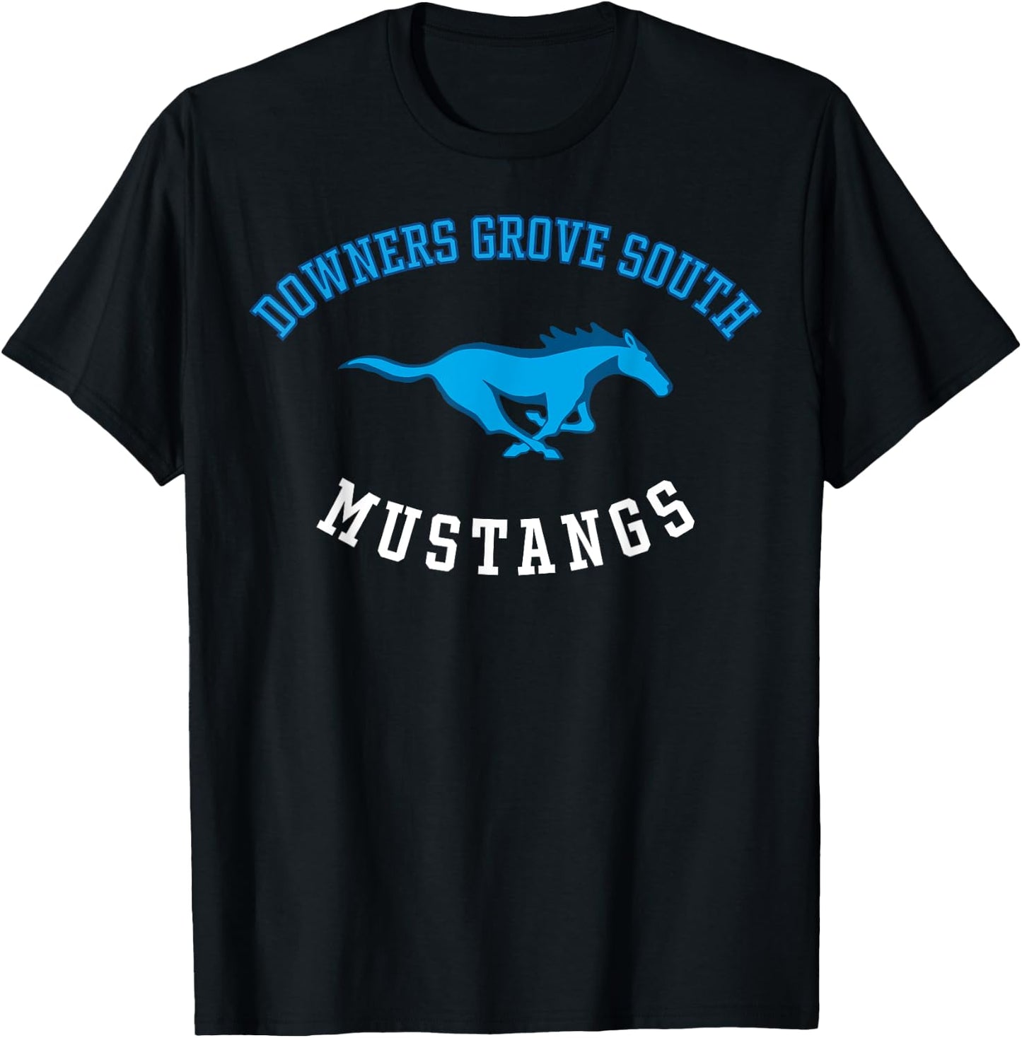 Downers Grove South High School Mustangs C8 T-Shirt - T-Shirt | Black