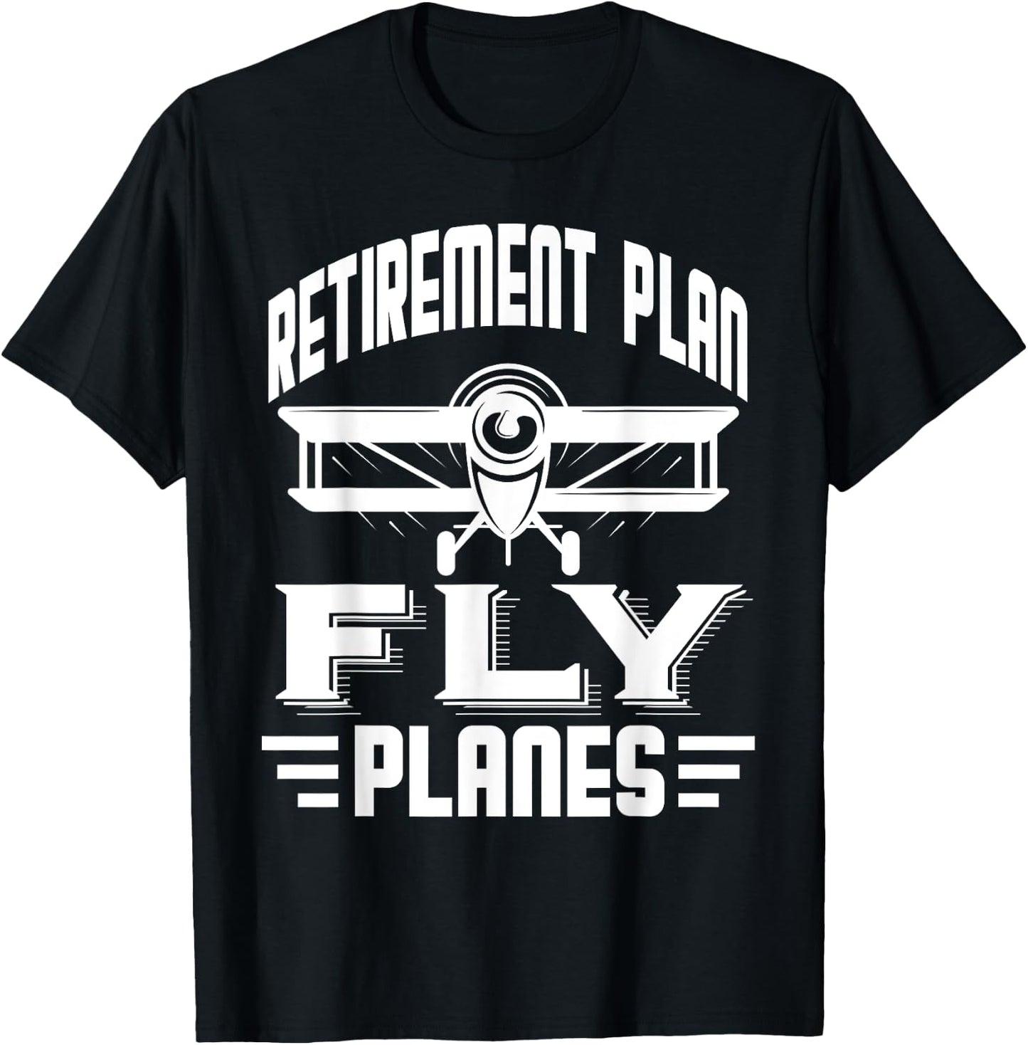 Pilot Retirement Plan Planes Flying Airplane Airline Captain T-Shirt - T-Shirt | Black