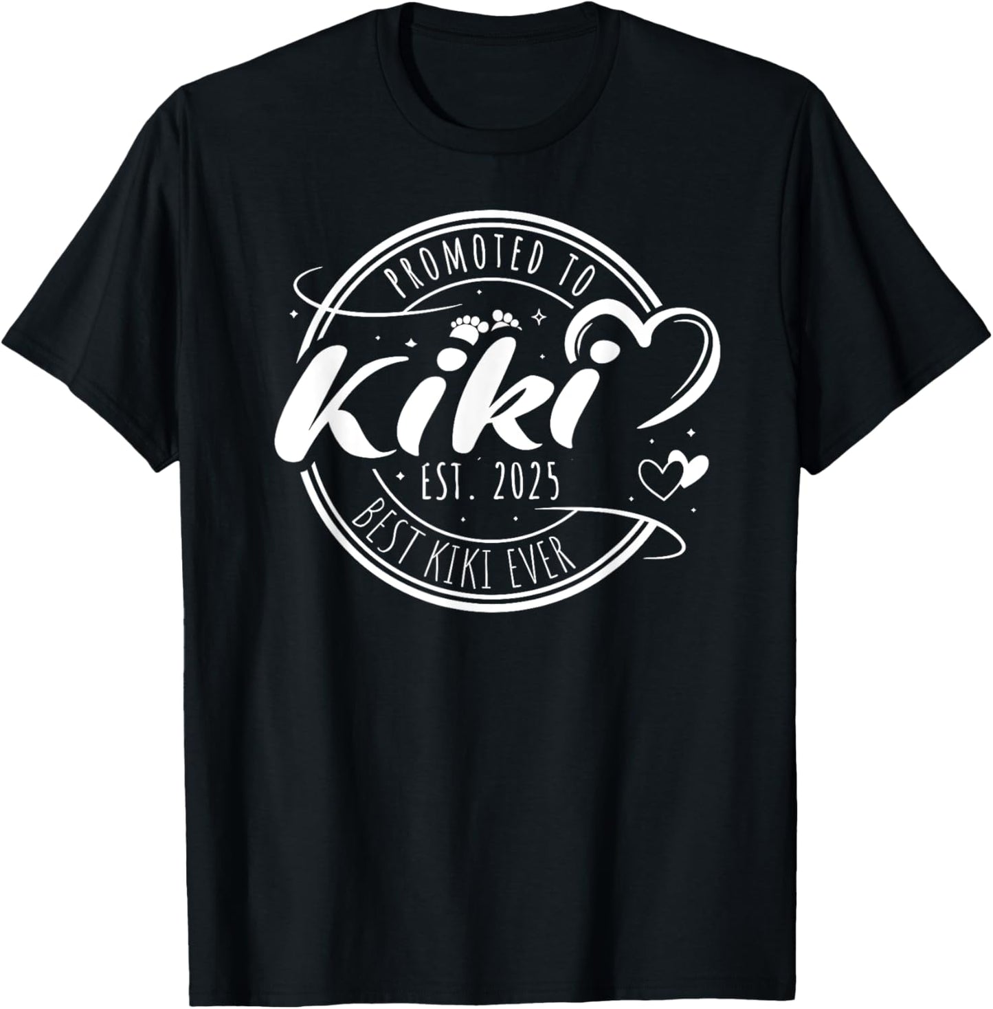 Promoted To Kiki Est 2025 Soon To Be Kiki Mother's Day T-Shirt - T-Shirt | Black