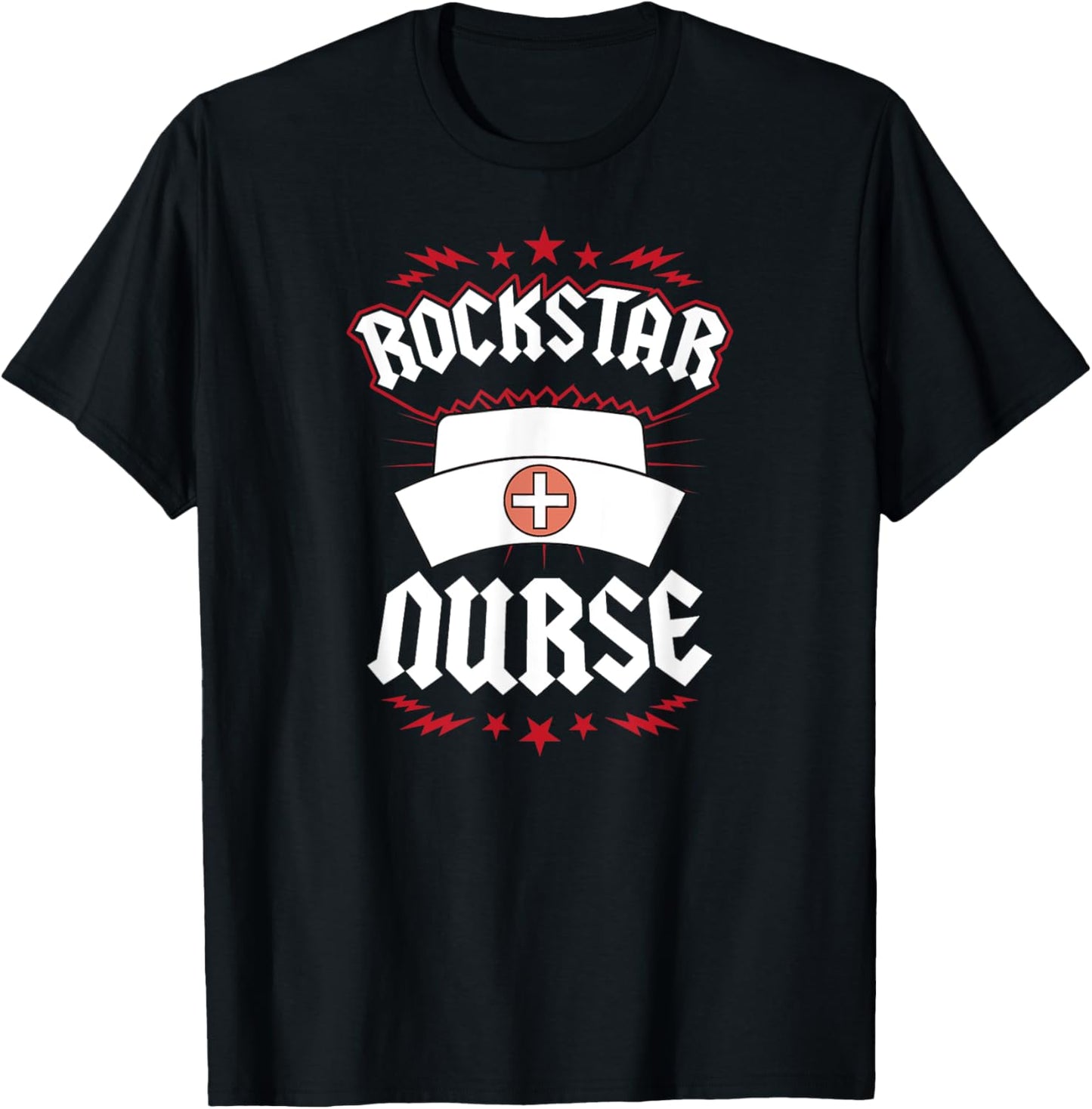 Rockstar Nurse T-Shirt - T-Shirt | Black