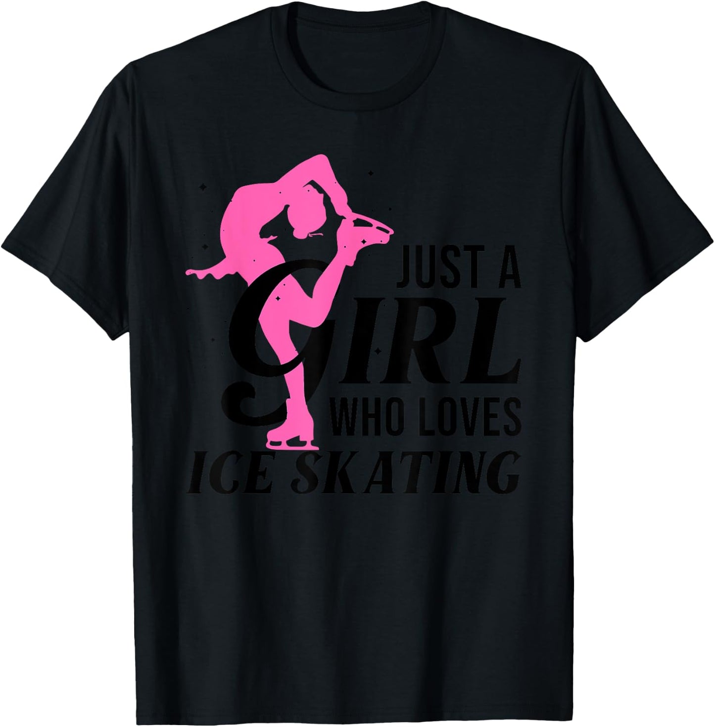 Funny Ice Skating Gift Girls Women Skater Figure Skating T-Shirt - T-Shirt | Black