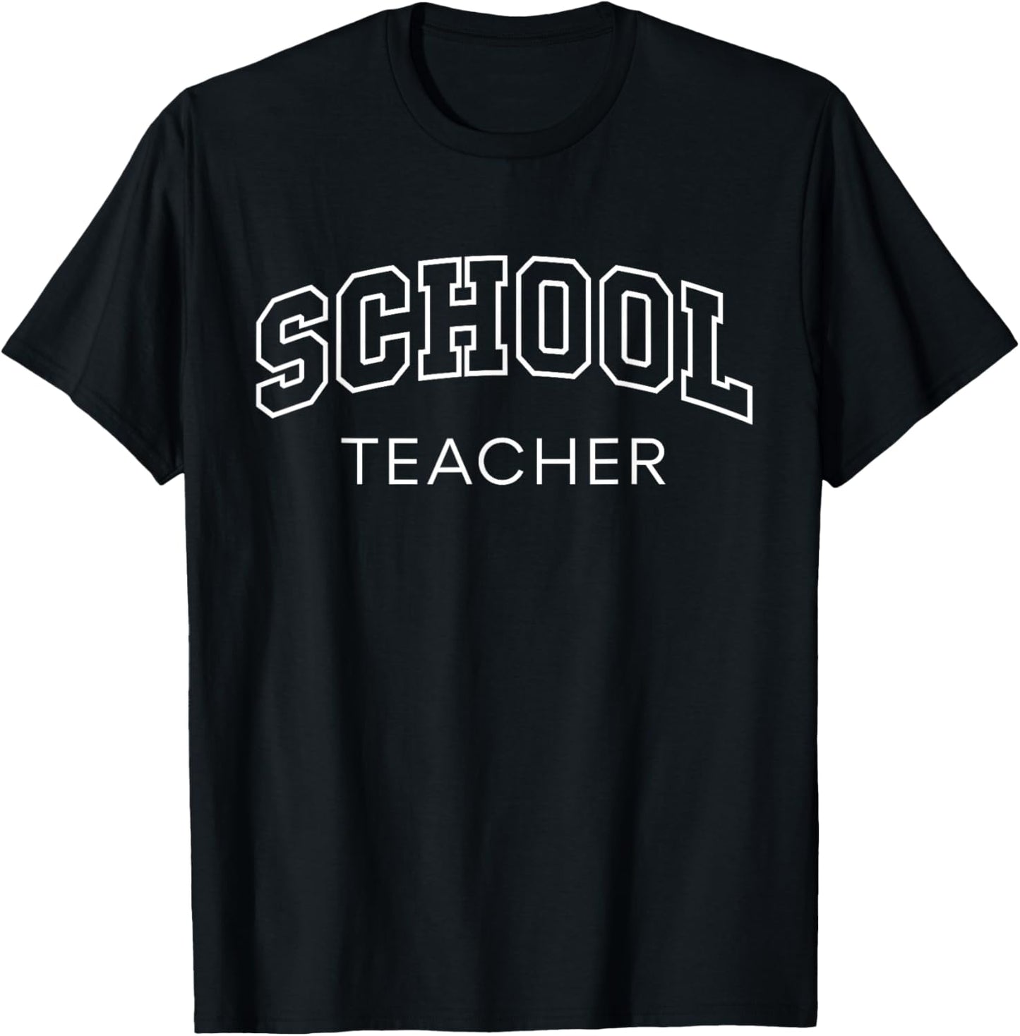 School Teacher Funny Athletic Lettering Teaching Gifts Women T-Shirt - T-Shirt | Black
