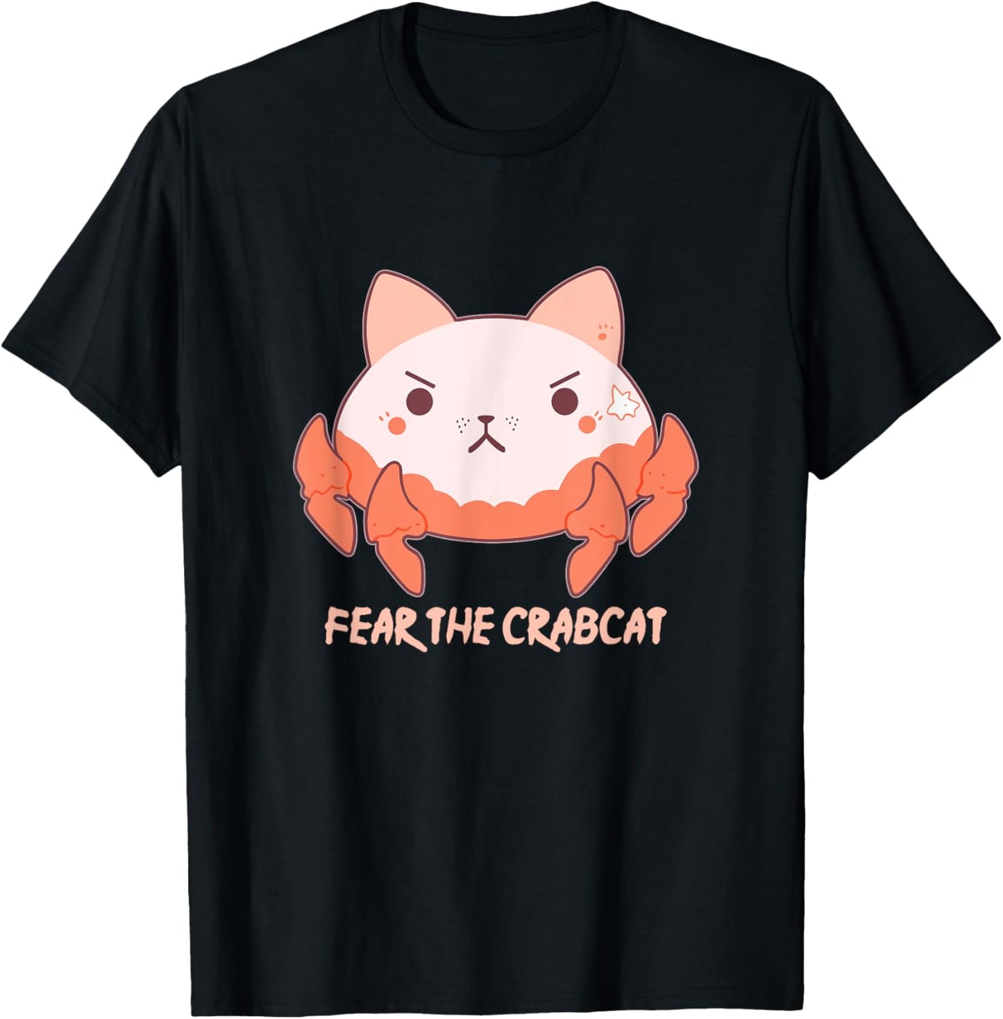 Fear the Crabcat - Funny Crab cat Cryptid Cryptozoology T-Shirt - T-Shirt | Black
