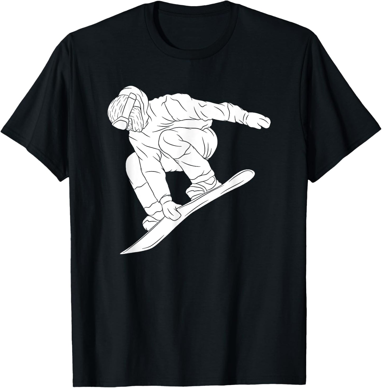 Snowboarding Snow Mountain Winter Sport Funny Snowboarder T-Shirt - T-Shirt | Black