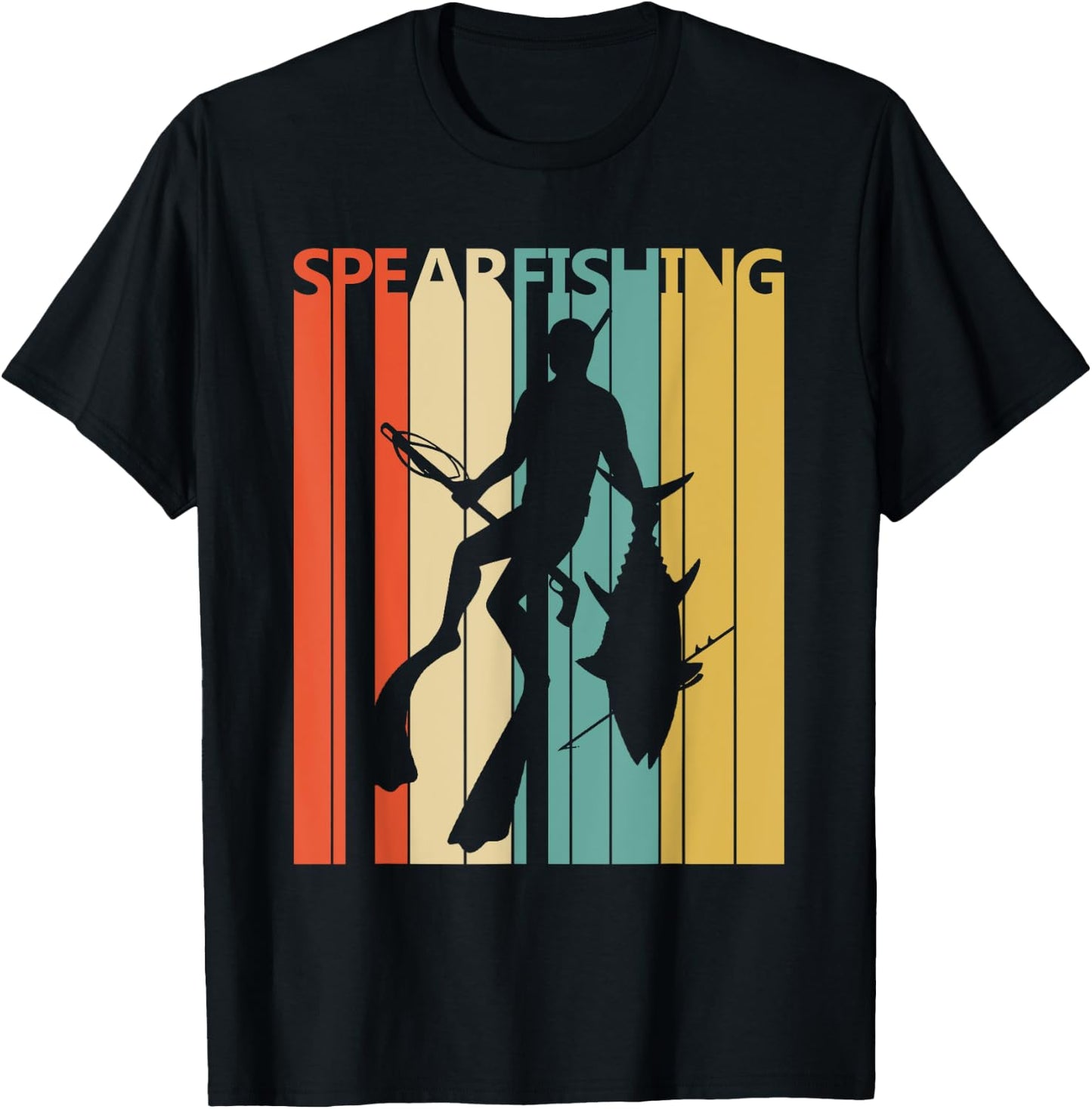 Vintage Spearfishing T-Shirt - T-Shirt | Black