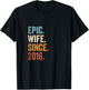 Epic Wife Since 2016 | 9th wedding anniversary 9 years T-Shirt - T-Shirt | Black