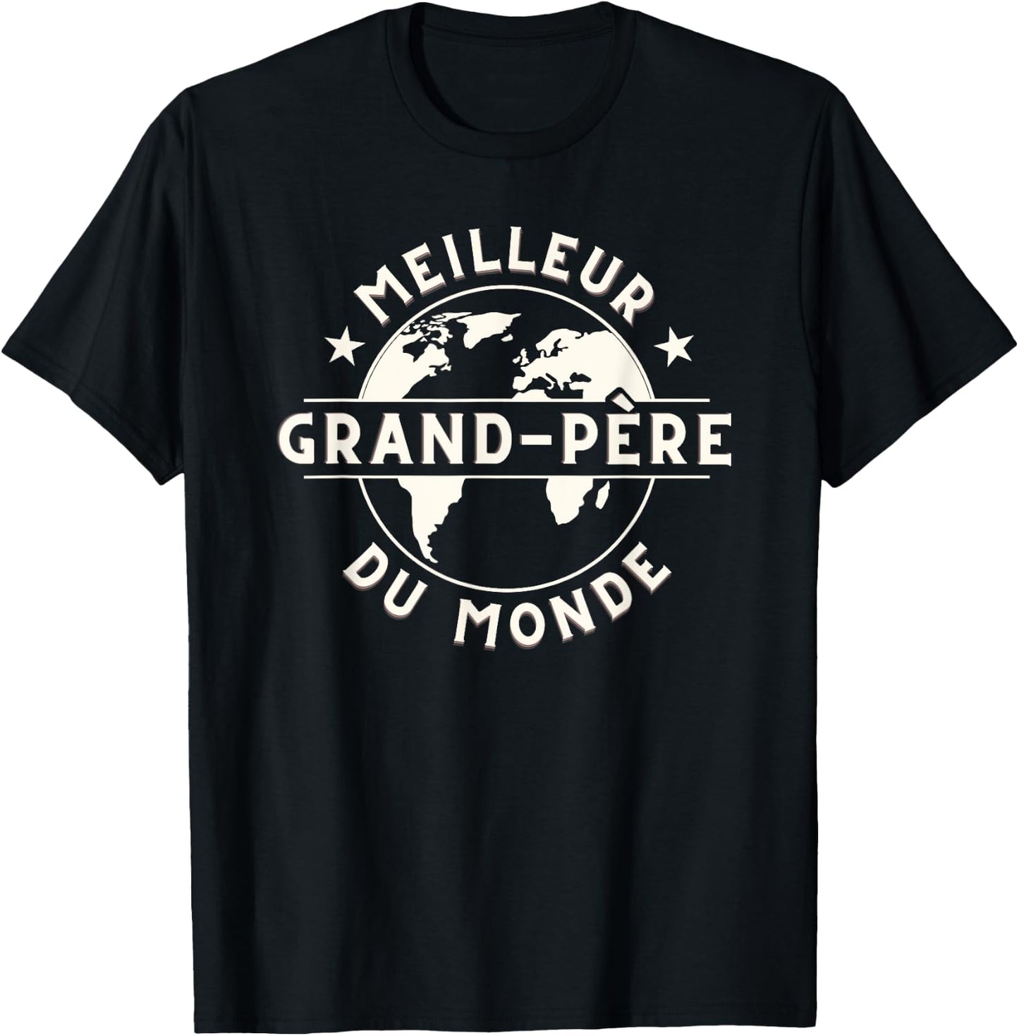 Meilleur Grand-Père du Monde French Grandpa T-Shirt - T-Shirt | Black