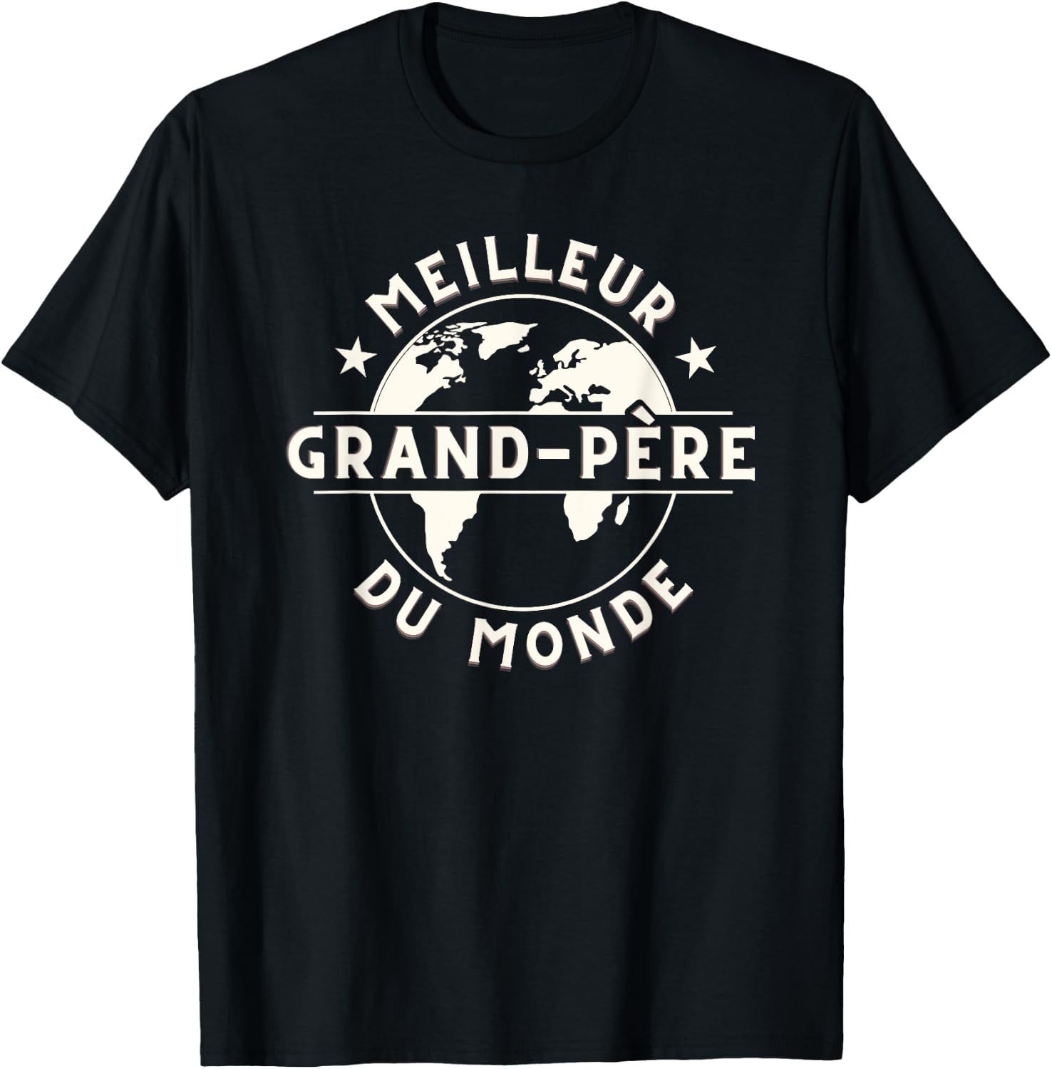 Meilleur Grand-Père du Monde French Grandpa T-Shirt - T-Shirt | Black