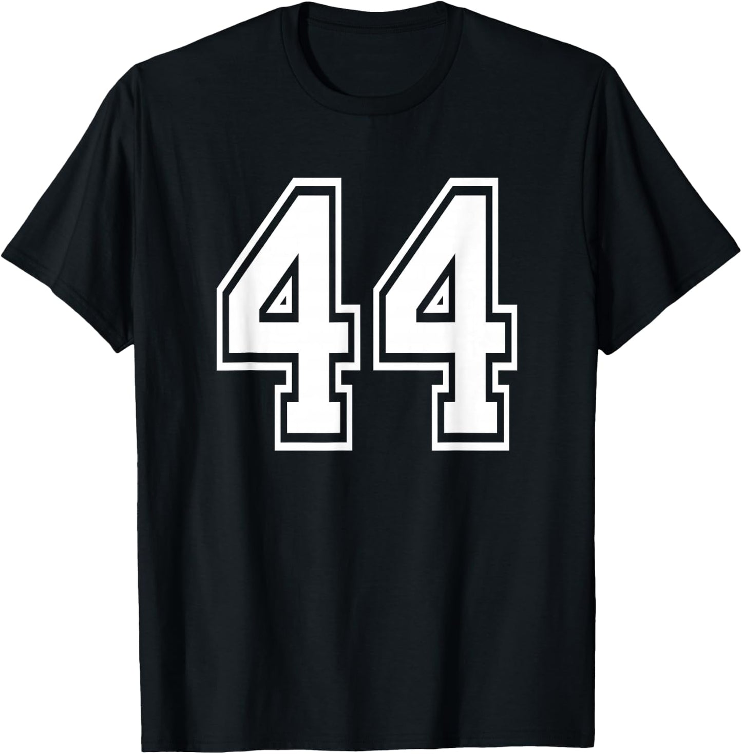Number 44 Numbered Uniform Sports Jersey Team 44th Birthday T-Shirt - T-Shirt | Black