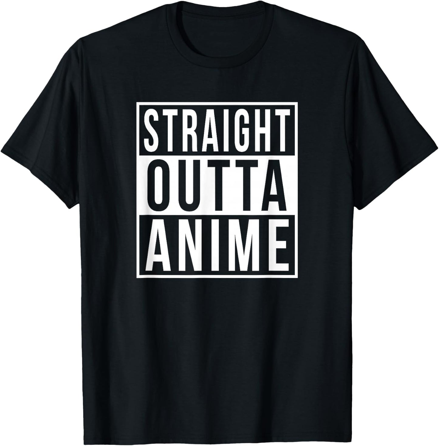 Straight Outta Anime T-Shirt - T-Shirt | Black