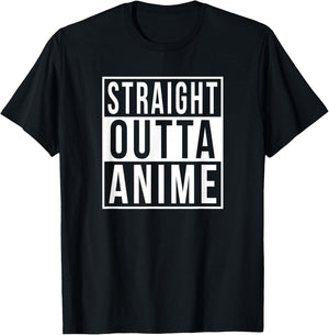 Straight Outta Anime T-Shirt - T-Shirt | Black