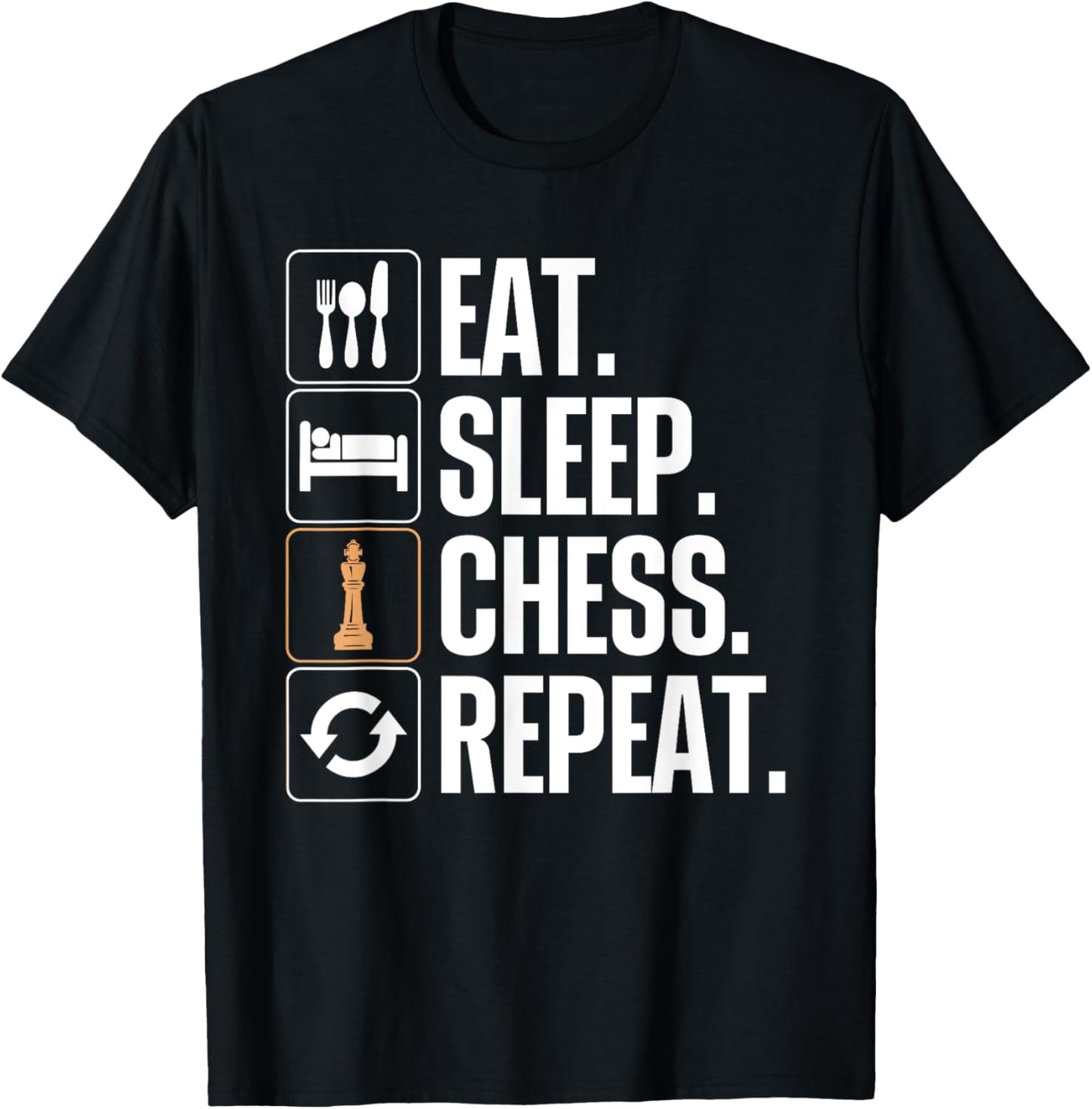 Cute Chess Player Art Boys Kids Chess Lover Novelty T-Shirt - T-Shirt | Black