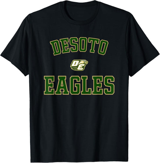 Desoto Eagles Logo Varsity HS T-Shirt - T-Shirt | Black