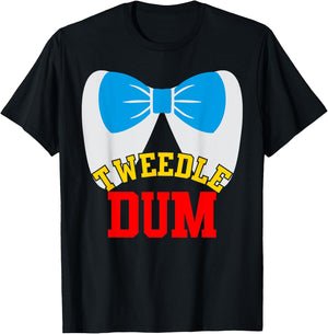 Tweedle Dee Dum funny matching halloween costume for couples T-Shirt - T-Shirt | Black