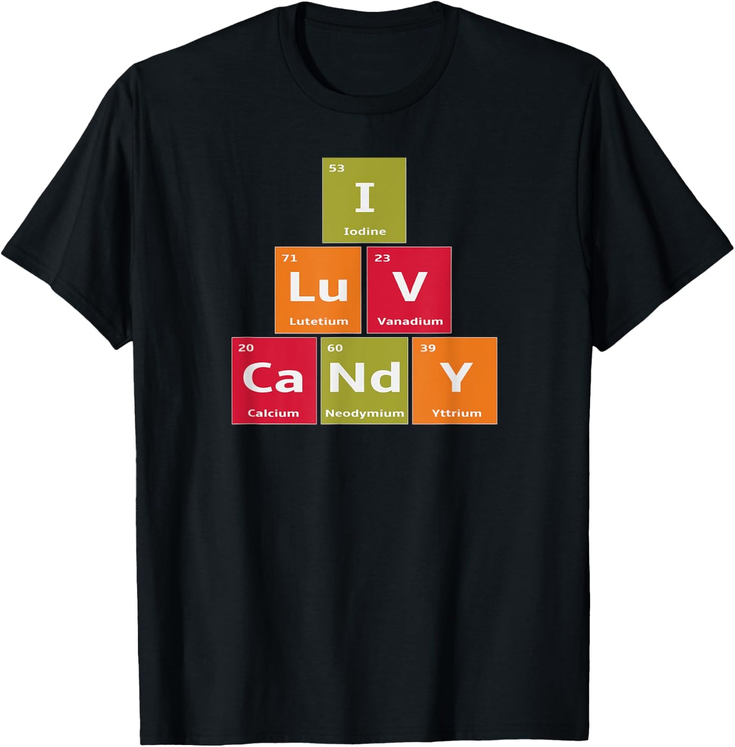 Periodic Elements of Candy Halloween Science Costume T-Shirt - T-Shirt | Black