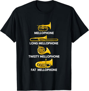 Mellophone Types of Mellophone Instrument Gift Marching Band T-Shirt - T-Shirt | Black