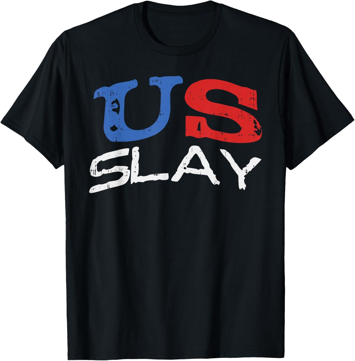 US Slay Funny USA 4th Of July America Patriotic Women T-Shirt - T-Shirt | Black