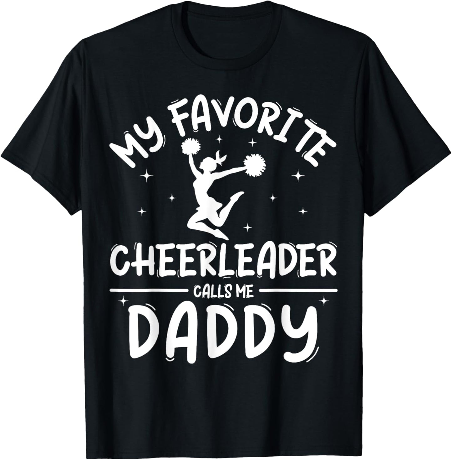 Funny Cheerleading Cheer Dad Shirt Pride Fathers Day T-Shirt - T-Shirt | Black