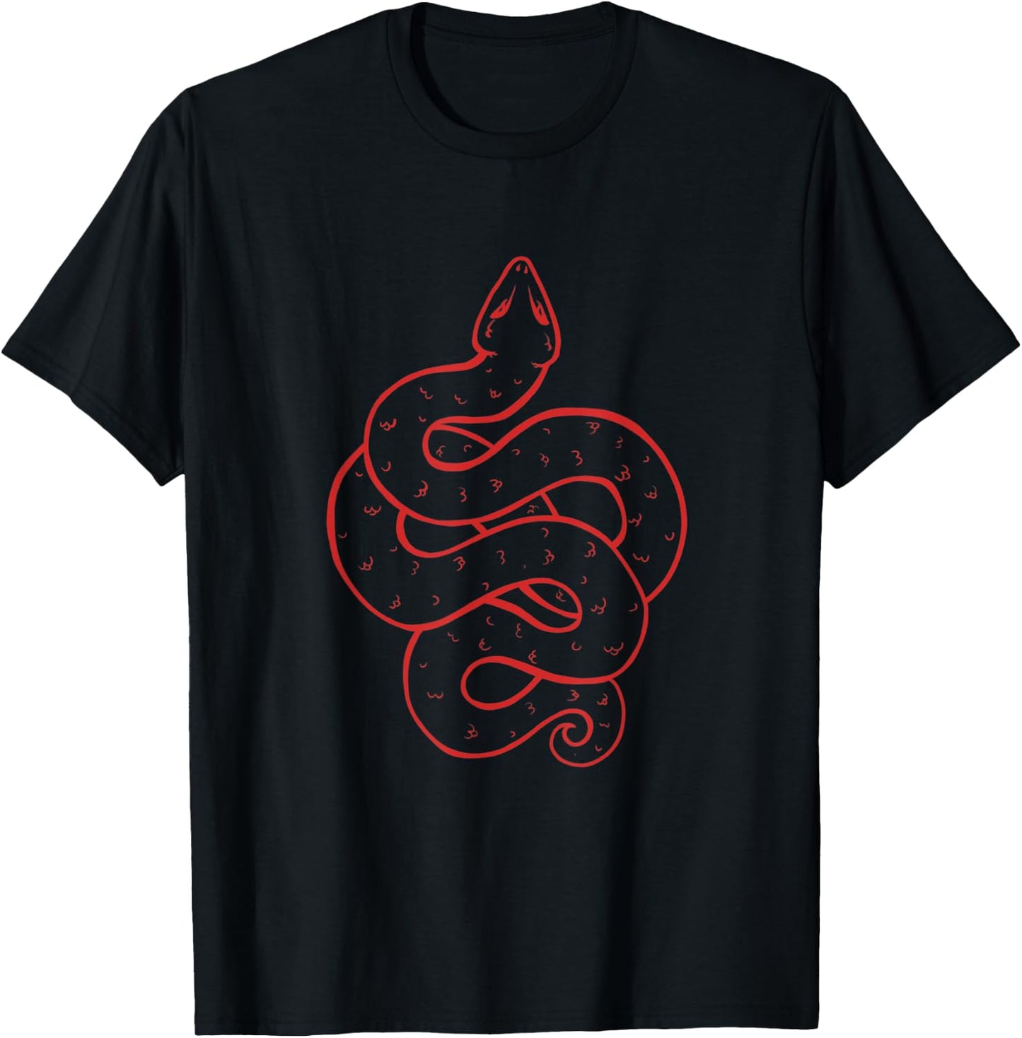 Red Snake Awesome T-Shirt - T-Shirt | Black