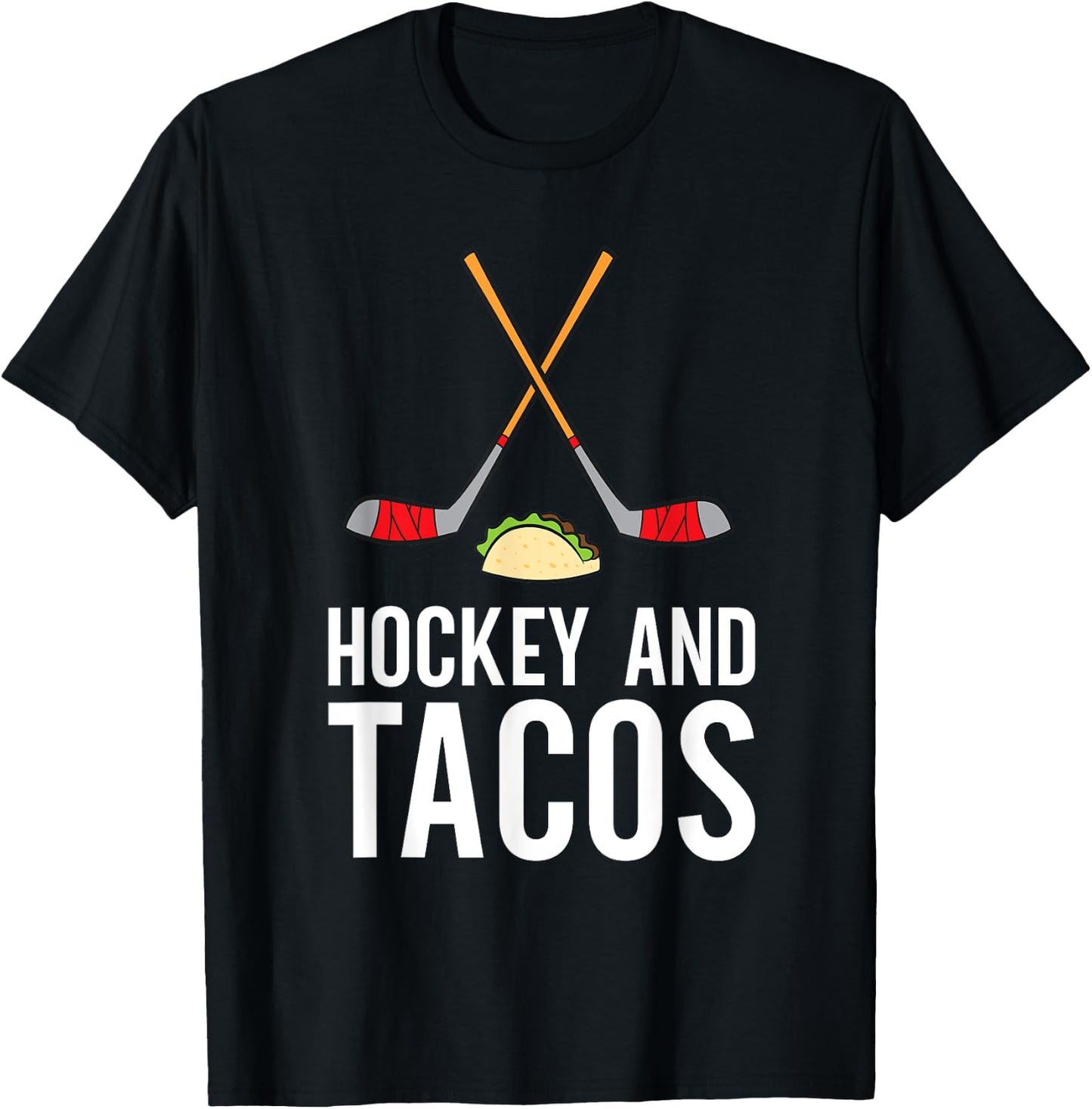 Funny Hockey Lover Gifts Funny Hockey Lover Hockey And Tacos Ice Hockey , Black, Small T-Shirt - T-Shirt | Black