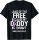 Military Child Month Purple Up Free Brave Dad Pride T-Shirt - T-Shirt | Black