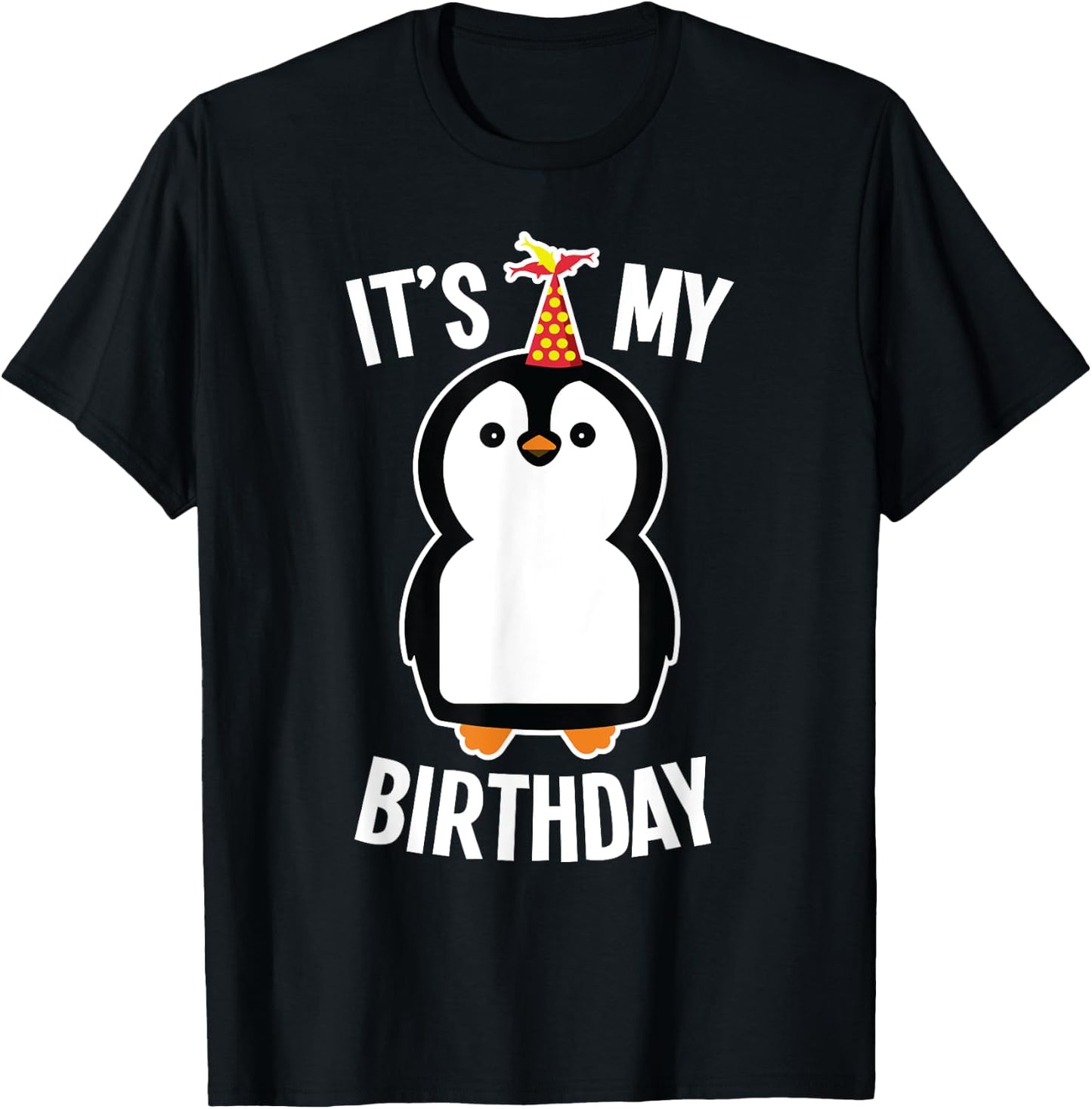 Penguin Birthday Shirt - It's My Birthday T-Shirt - T-Shirt | Black
