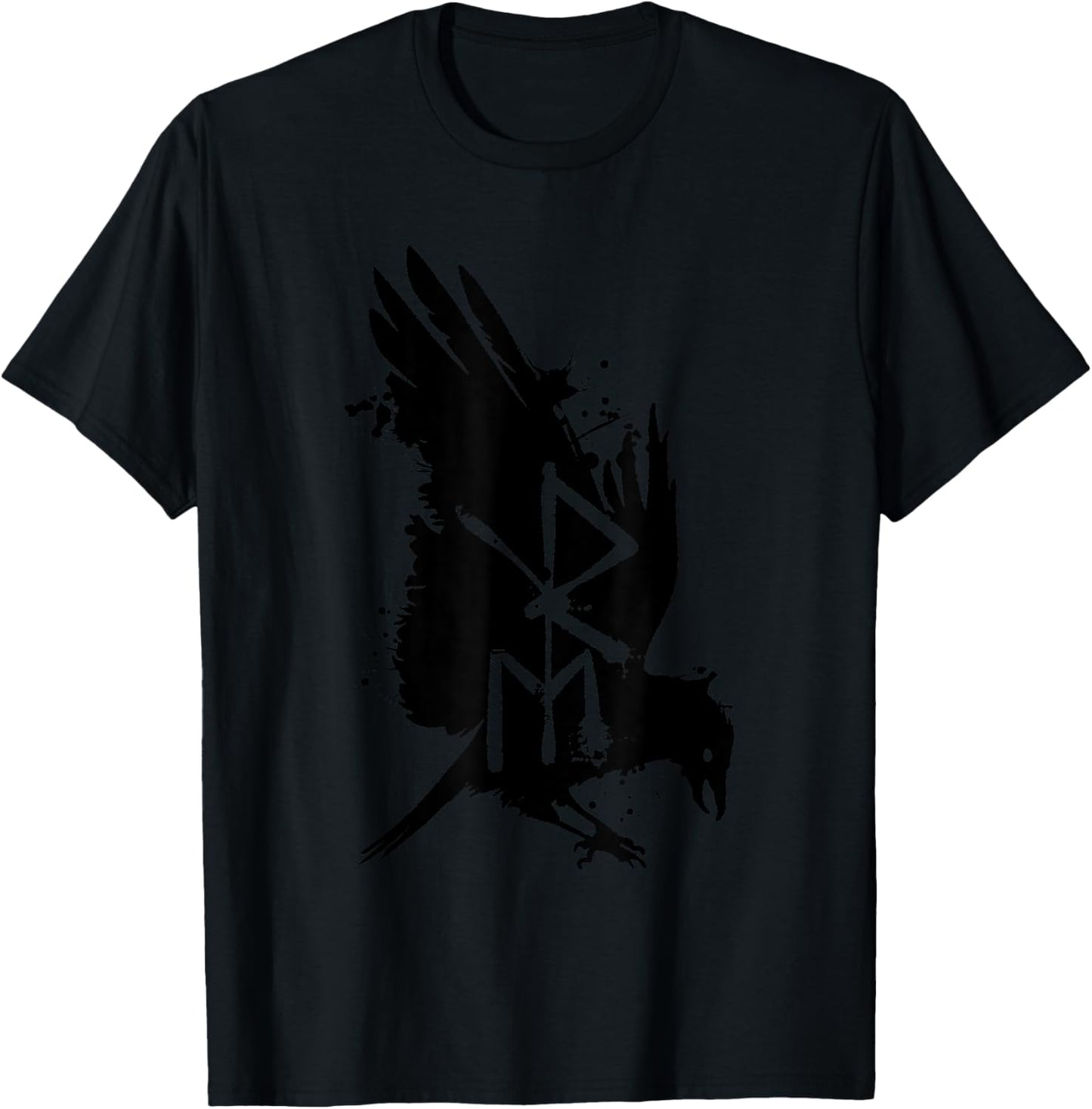 Crow Raven Norse Mythology Viking Vikings lover T-Shirt - T-Shirt | Black