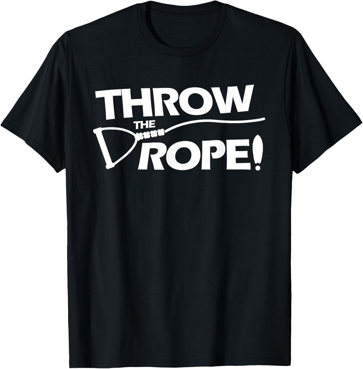 Throw the Rope! Wake Surf Boating Shirt T-Shirt - T-Shirt | Black