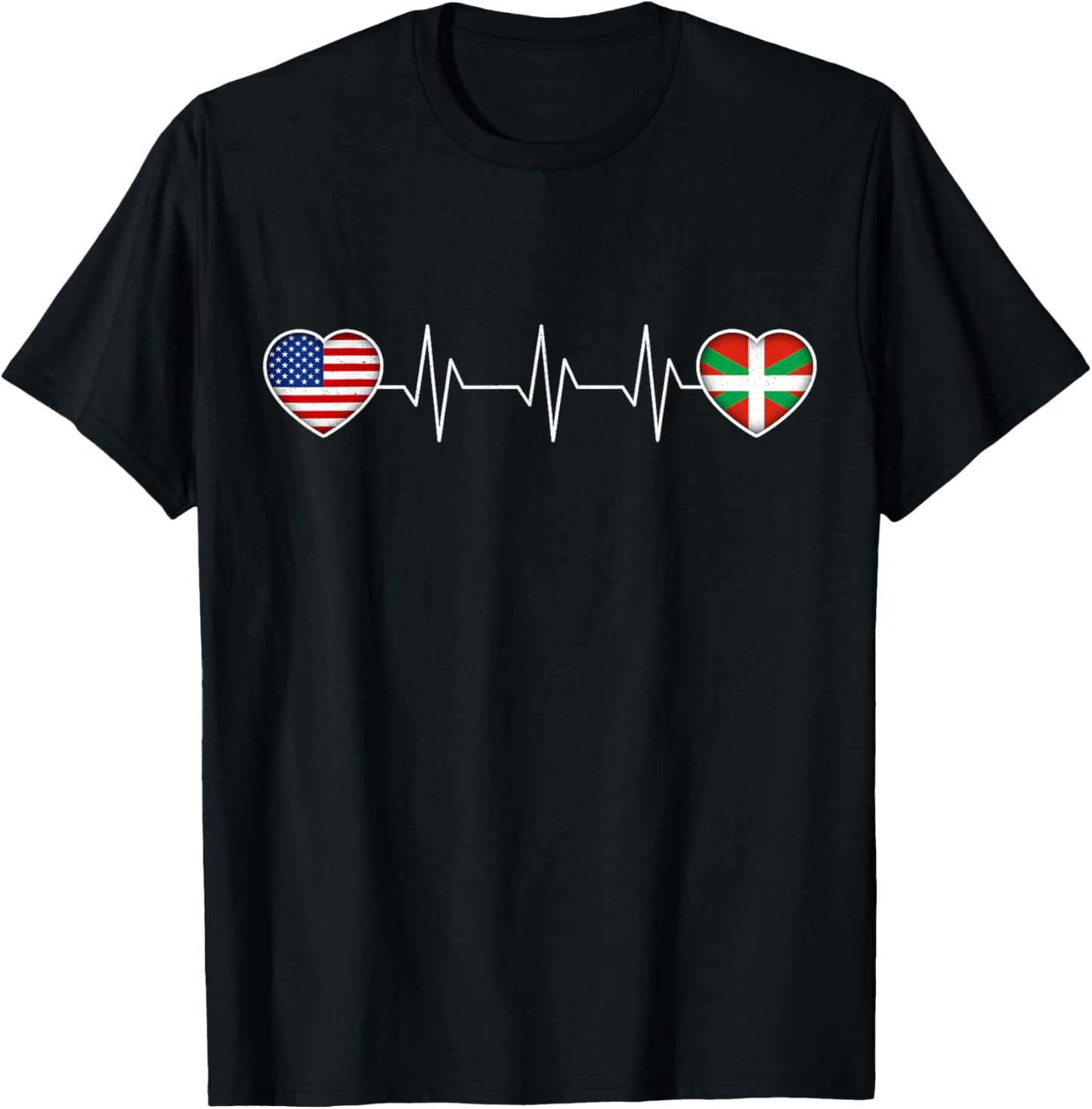 Basque Country & USA T-Shirt - T-Shirt | Black