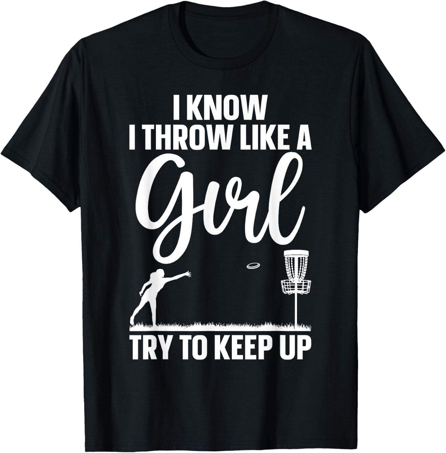 Funny Disc Golf Design For Girl Women Disc Golf Lover T-Shirt - T-Shirt | Black