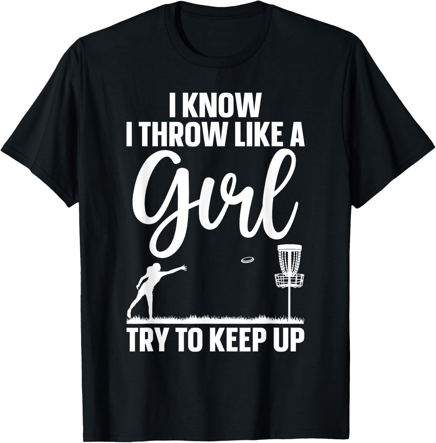 Funny Disc Golf Design For Girl Women Disc Golf Lover T-Shirt - T-Shirt | Black
